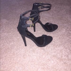 Charlotte Russe Black open toe sandal heels