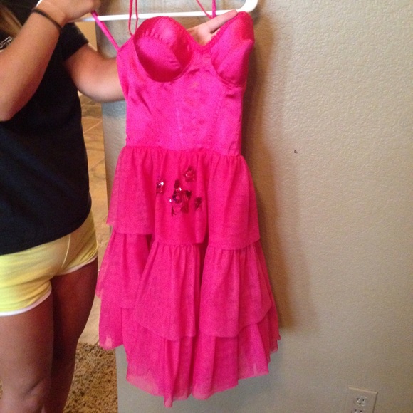 Hot pink betsey Johnson dress