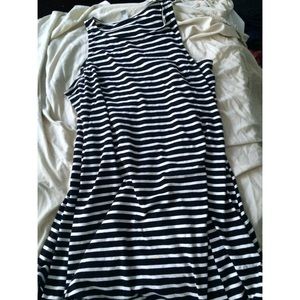 Black & White striped skater dress