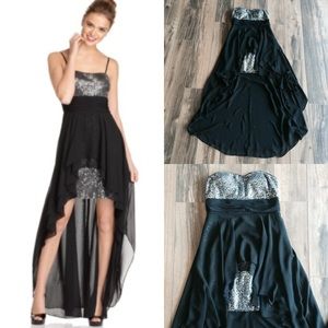 Hi-low Glitz and Flow Formal Dress