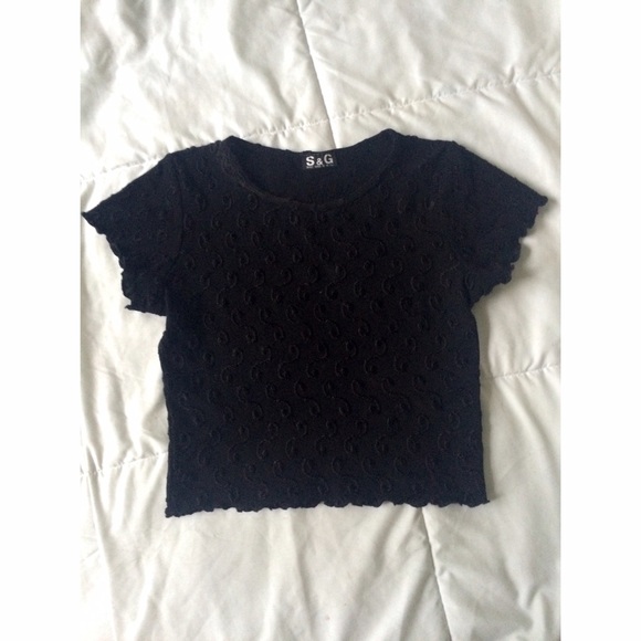 🚫SOLD🚫textured crop top - Picture 1 of 3