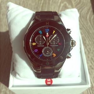 MICHELE "Tahitian" Silicone Strap Watch