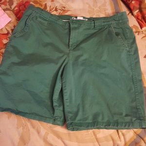 Green Knee Length Shorts