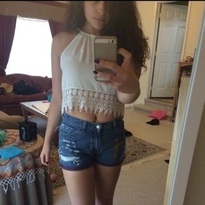 Studded High Wasted Levis Shorts