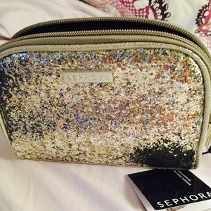 Sephora brand-new sparking makeup bag.