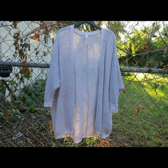Grey knit cardigan