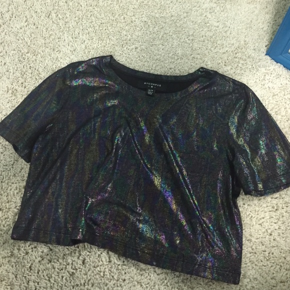 Urban Outfitters Oil Slick T Shirt Drop Top