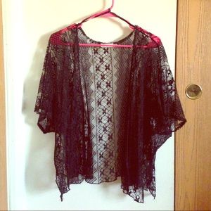 Black Lace Kimono