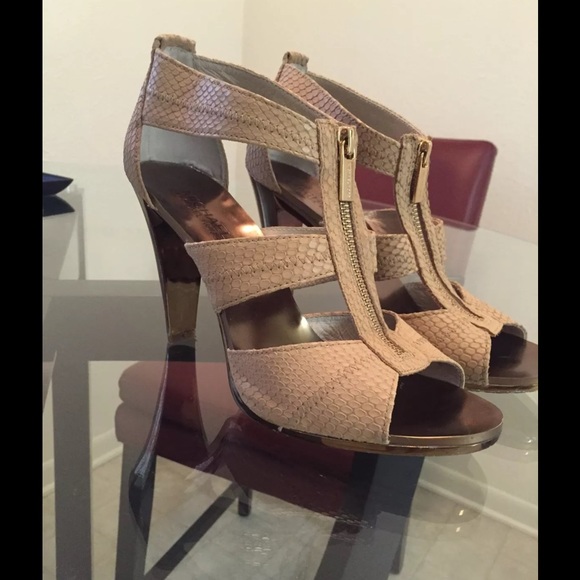 Michael Kors Nude T-Strap Heels