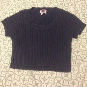 Ribbed 90's scoop neck top