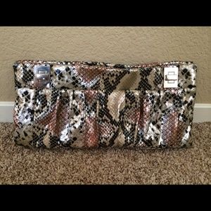 Faux snake skin hand bag
