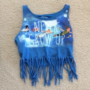 Disney . Never grow up shirt! Crop top