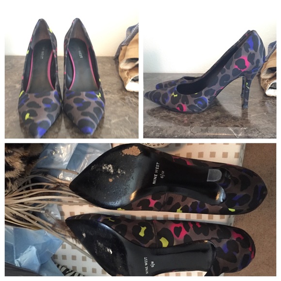 Nine West leopard pumps size 6.5M