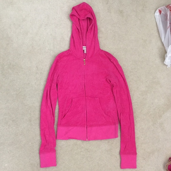 Juicy couture bright pink terry cloth tracksuit