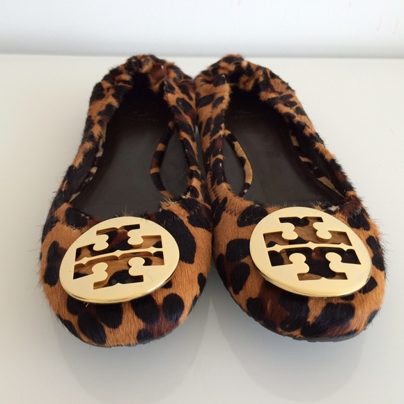 animal print tory burch flats