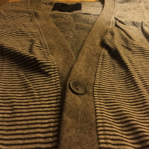 Men's Black & Grey Cardigan
