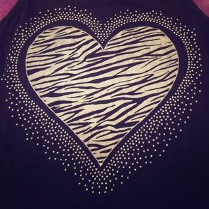 Zebra heart tank top