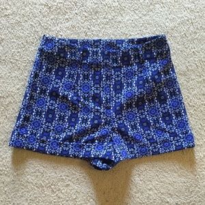 ✨ Blue Patterned Shorts, by Forever 21