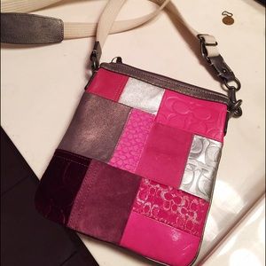 Authentic pink side coach purse