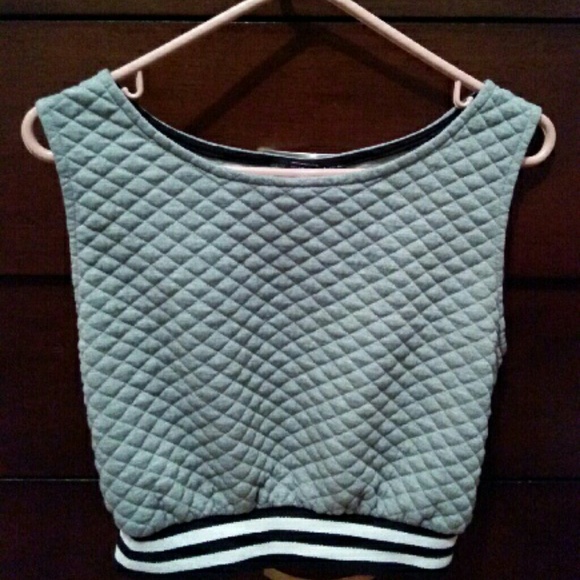 Gray Crop Top