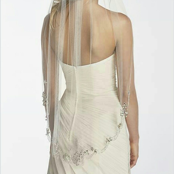 Brand New Dripping Crystals Veil