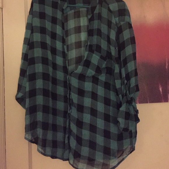 Sheer Flannel Tunic