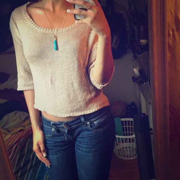 Hang ten Sweaters - Beige crop sweater
