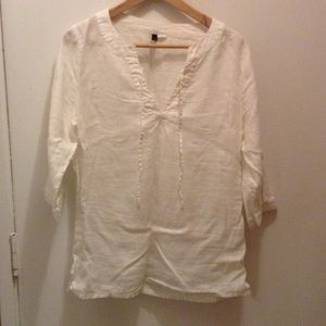 White linen tunic