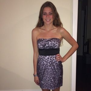 Lavender cheetah print dress