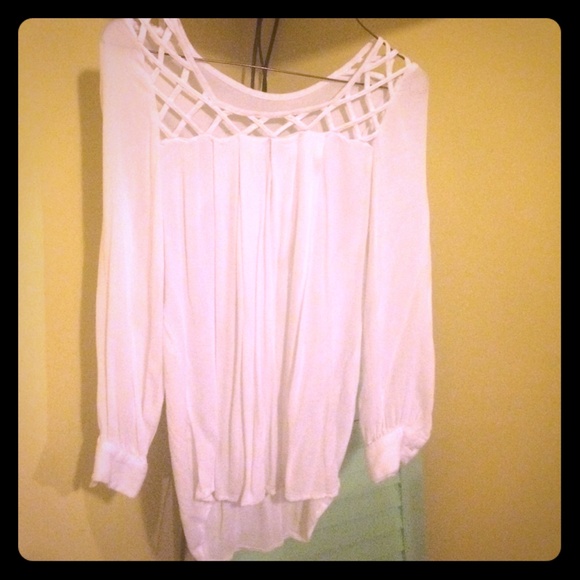 White boutique shirt.