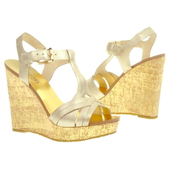 Michael Kors Amber Metallic Wedges