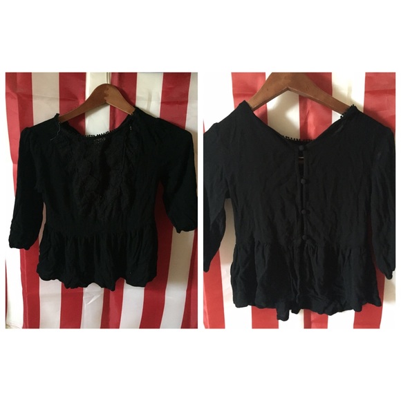 Black peplum