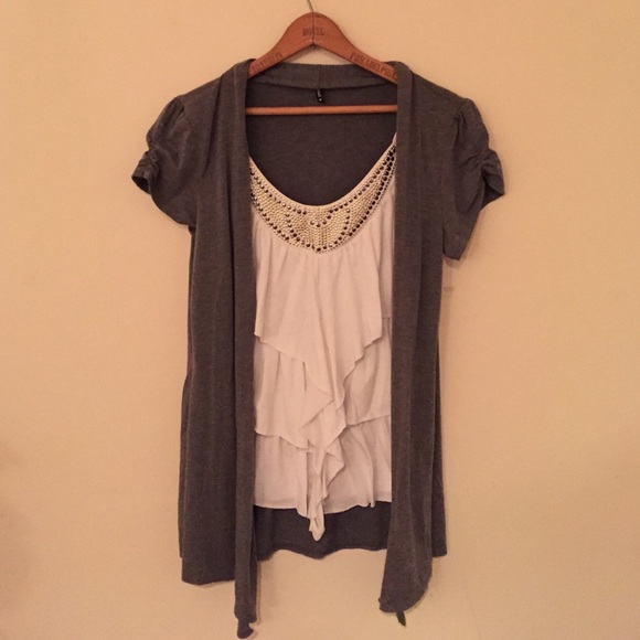 Short Sleeve Tanktop/Sweater Combo