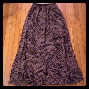Brown and black maxi skirt