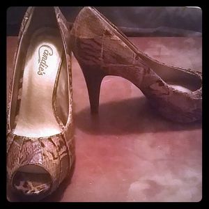 Candies Brown Heels