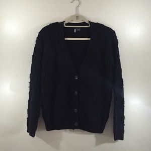 Sparkle & Fade Black Wool Cardigan