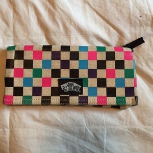Colorful checkered VANS wallet