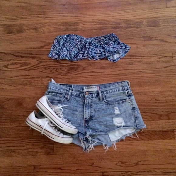 TRIBAL PRINT BANDEAU.