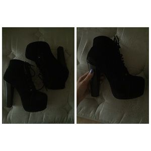 Black suede inspired Jeffery Campbell lita