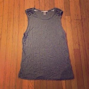 Grey tank with gold spike detail