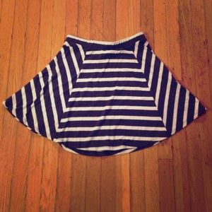 Striped skater skirt