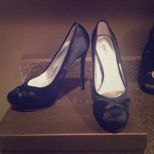BEBE Heels - black satin