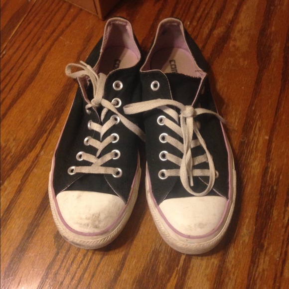 Purple and Black Converse