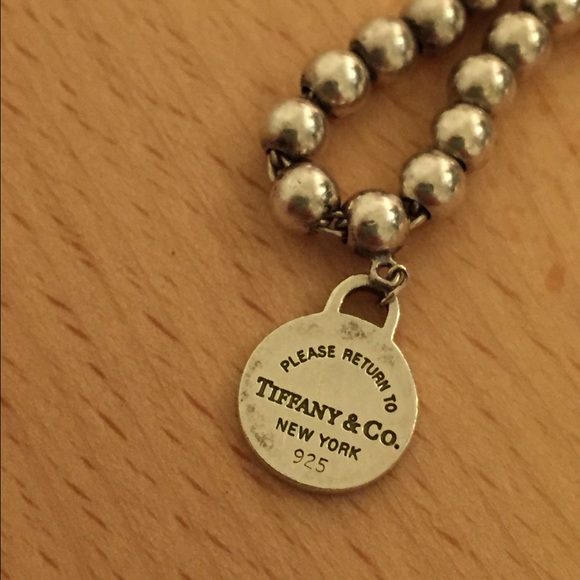 Tiffany & co sterling silver bead bracelet