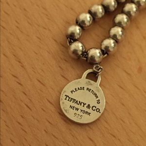 Tiffany & co sterling silver bead bracelet