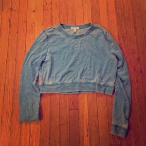 Blue cropped sweatshirt