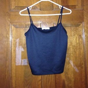 Black, cropped Cami