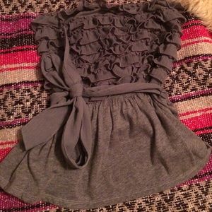 Grey Ruffle Shirt