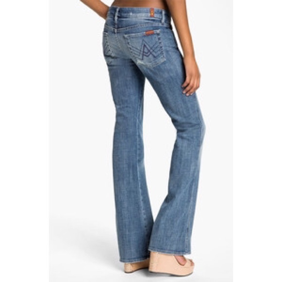 'A' Pocket Flared Jeans
