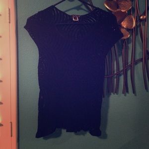 Black see-through top.